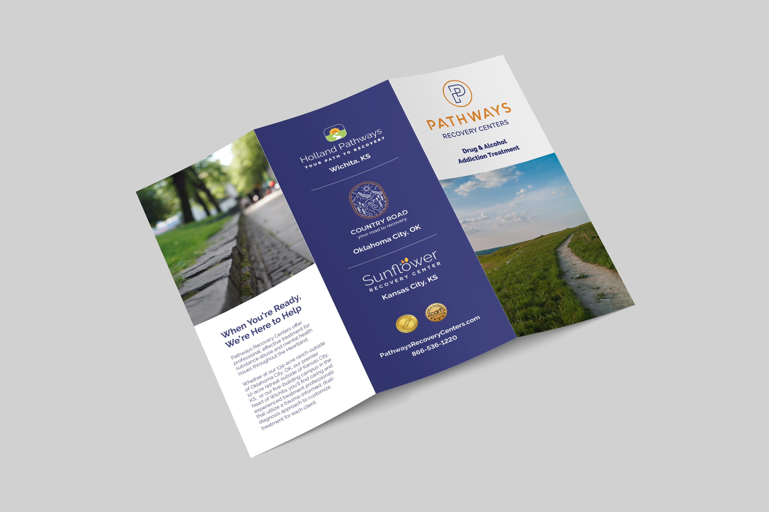 pathways recovery rehab brochure design